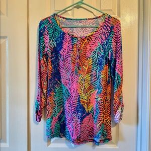GUC Lilly Pulitzer Electric Feel Henley Top
